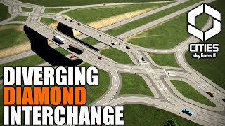 How To Make A Diverging Diamond Interchange in Cities Skylines 2 [upl. by Ellenar318]