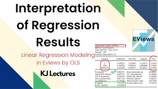 Regression in Eviews and Interpretation of Regression Results [upl. by Benoit]