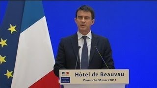 Municipales 2014 Manuel Valls parle dune quotdéfaite locale et nationalequot de la gauche  3003 [upl. by Roderica]