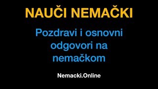 Nemački jezik 2  Pozdravi i odgovori na nemačkom  NemackiOnline [upl. by Cristine]