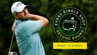 Every Shot From Marc Leishmans Second Round  The Masters [upl. by Acirretal]