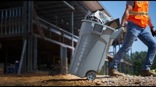 Rubbermaid Commercial Products Wheeled BRUTE® Container  Demo [upl. by Akers]