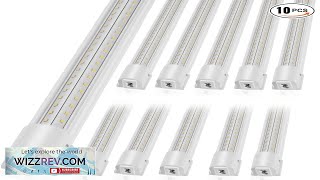 VEVOR 10 Pack LED Shop Light 8 FT 80W Linkable Shop Light Review [upl. by Stauder755]