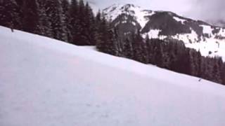 Skiabfahrt vom Kreuzkogel nach Großarl Talabfahrt Skigebiet Großarl Dorfgastein [upl. by Greyso]