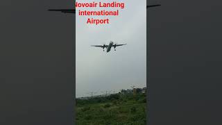 Novoair Landing in Airport novoair youtube shorts reals [upl. by Ayikat537]