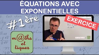 EXERCICE  Résoudre une équation avec exponentielle  Première [upl. by Eleanor695]