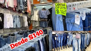 😱 OFERTAS EN PANTALONES DE MEZCLILLA DESDE 140 PESITOS😱 Pantalones de vinipiel y conjuntos [upl. by Sharleen]