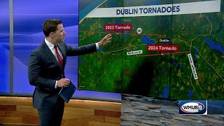 Comparing tornadoes that hit Dublin NH less than a year apart [upl. by Yorgos444]