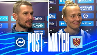 POSTMATCH  Vidosic And McLauchlan  Brighton v West Ham [upl. by Teerprug693]