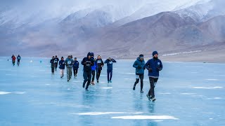 PANGONG FROZEN LAKE MARATHON 2023 The World’s Highest Frozen Lake Marathon [upl. by Kapoor]