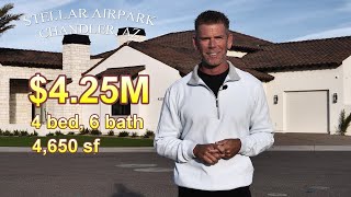 Stunning home in Stellar Airpark Chandler Arizona 425M [upl. by Adaynek546]