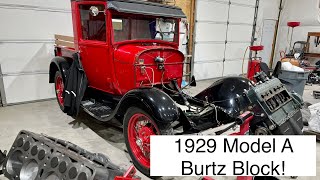 Putting a BURTZ BLOCK ENGINE in my 1929 Ford Model A Dream Truck Part One [upl. by Acsecnarf]