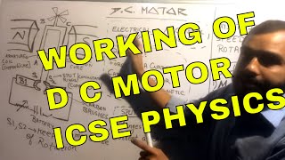 WORKING OF A DC MOTOR IN 7 MINS  ICSE 10th PHYSICS [upl. by Adelind]