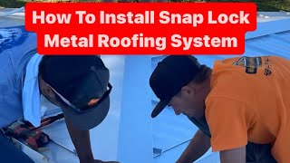 How To Install Snap Lock Metal Roofing System [upl. by Phaih223]