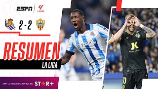 ¡LOS ROJIBLANCOS AMARGARON A LA REALA SOBRE EL FINAL  Real Sociedad 22 Almería  RESUMEN [upl. by Nevear]