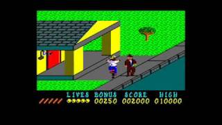 AMSTRAD CPC Paperboy  Gameplay Runthrough Part 1 of 2 [upl. by Laurens]