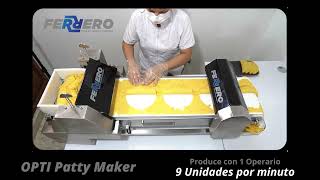 OPTI Patty Maker  Máquina para hacer empanadas de FERRERO MACHINES [upl. by Derna]