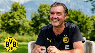 quotMoukoko is now a full member of the squad  Interview with Michael Zorc  BVB in Bad Ragaz 2020 [upl. by Lipkin549]