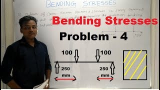 Bending Stress in Beams  Problem 4  HINDI   Strength of Materials [upl. by Yentihw246]