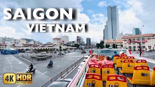 Saigon City Sightseeing  Hop On Hop Off Bus  4K HDR  Vietnam Tour [upl. by Minne]