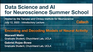 Day 3  Introductory Lecture Encoding and Decoding Models of Neural Activity [upl. by Oneal]