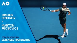 Grigor Dimitrov v Marton Fucsovics Extended Highlights  Australian Open 2024 First Round [upl. by Irep]