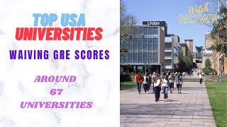 List of USA Universities Waiving GRE Score For MSPhD Applicants  ABCS [upl. by Ellehciram]