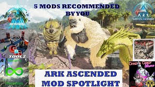 5 Mods you suggested  Ark Ascended Mod Spotlight  Tameable Bosses  Crazys Potions  GDG Toolz [upl. by Courcy]