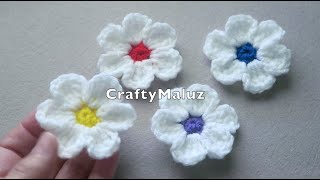 CROCHET TUTORIAL Flores tejidas a crochet paso a paso  crochet Daisy flower [upl. by Meensat]