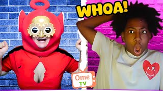 Omegle Im a Creepy Teletubby Thats Scaring Strangers [upl. by Aciraj]