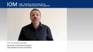 Prof Dr Andreas Aulinger Maslows Bedürfnispyramide  Wo kommt sie wirklich her [upl. by Horacio662]