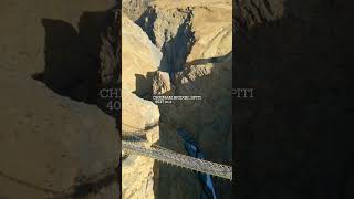 The famous Chicham Bridge connecting Kibber amp Chicham village spiti chichambridge drone himachal [upl. by Bertelli]