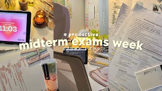 Productive Study Vlog📚 studying for midterm exams waking up at 4 am amp taking notes  shs diaries🍓 [upl. by Horne]