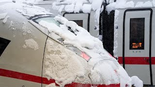 Schneerekord in München  alle Flüge bis Sonntagfrüh gestrichen [upl. by Malina296]