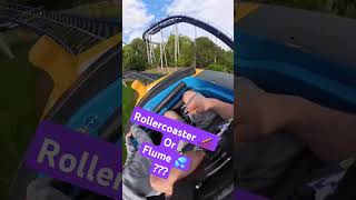 Is this a rollercoaster 🎢 or a flume ride💦 🤔 europapark themepark poseidon [upl. by Anaeirb]