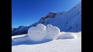 Pista degli Innamorati a Falcade dal Col Margherita 11 km di discesa nel Dolomiti Superski [upl. by Chic]