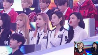 171231 MBC 가요대제전 Mamamoo reaction to Red Velvet quotPeekABooquot full 직캠 [upl. by Anerul]