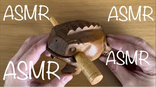 ASMR Whisper Wooden Croaking Frog Guiro Video [upl. by Agamemnon422]