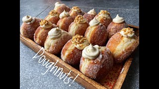 BEST DOUGHNUT RECIPE  Vanilla custard cream filled doughnuts  How to make donut  Food with Chetna [upl. by Batruk]