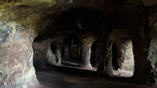 Inside the Grotto caves at Hawkstone Follies Hawkstone Park WestonunderRedcastle Shropshire [upl. by Marlin654]