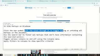 How to Hide Markups on Bluebeam [upl. by Siraj]