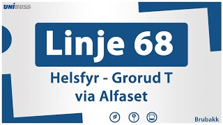 Linje 68 Helsfyr  Grorud T via Alfaset [upl. by Aikkin]