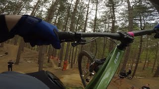 Riding the NEW Line SHARK ATTACK at CHICKSANDS Bike Park [upl. by Domph]