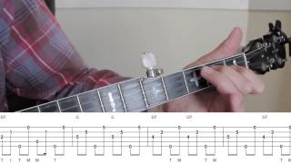 Beginning Bluegrass Banjo  Lesson 14  Simple arrangement of Eight More Miles To Louisville [upl. by Bullock149]