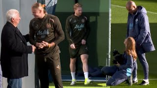 Manchester City train ahead of Sparta Prague Champions League clash [upl. by Ressler]