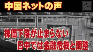 株価下落が止まらない、日中では金融危機と調整―中国ネットの声 [upl. by Tallbott]