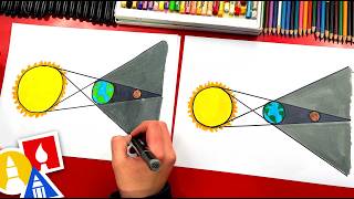 How To Draw A Lunar Eclipse Diagram StepbyStep Drawing Guide for Kids [upl. by Pillihp361]