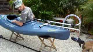 electric kayak wilderness systems critter 9 ft 30lbmtr [upl. by Bibbye]