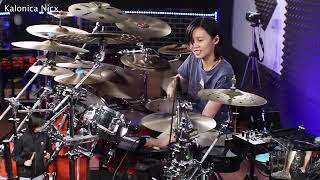 my idol kalonica nicx drums very talented [upl. by Ernestus598]