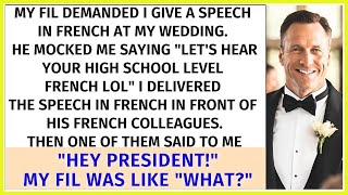 My FIL mocked me at my wedding asked for a French speech I agreed and the result was 30 [upl. by Laira]